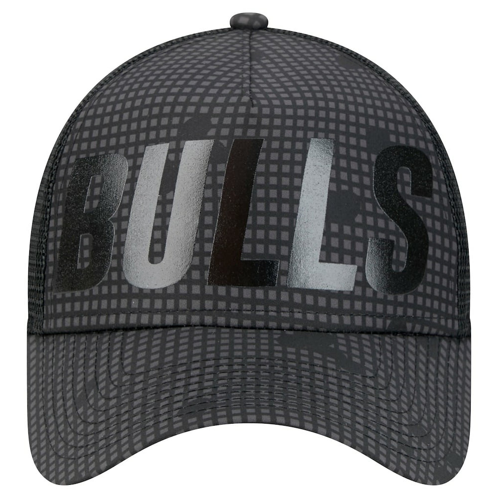 Chicago Bulls Male Adult Midnight Ink Tonal A-Frame Trucker 9FORTY Adjustable Hat Black - New Era