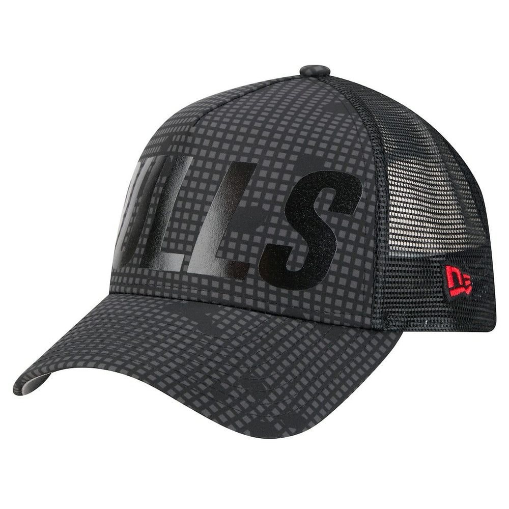 Chicago Bulls Male Adult Midnight Ink Tonal A-Frame Trucker 9FORTY Adjustable Hat Black - New Era