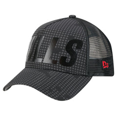 Chicago Bulls Male Adult Midnight Ink Tonal A-Frame Trucker 9FORTY Adjustable Hat Black - New Era