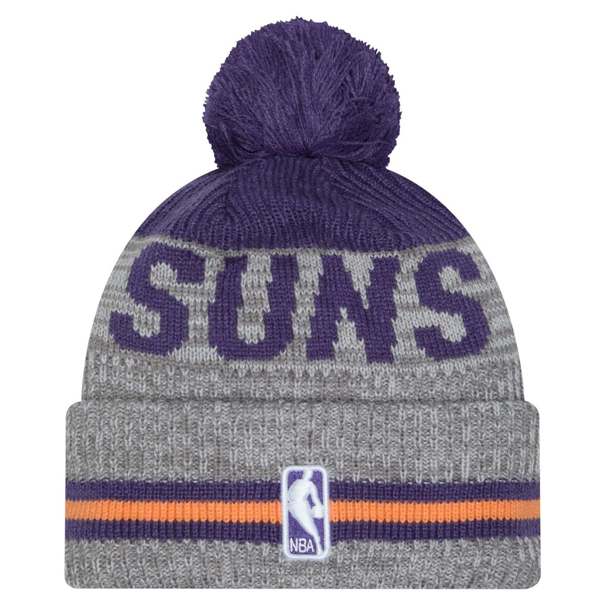 Phoenix Suns Sport Night Runner Cuffed Knit Hat with Pom Gray - New Era