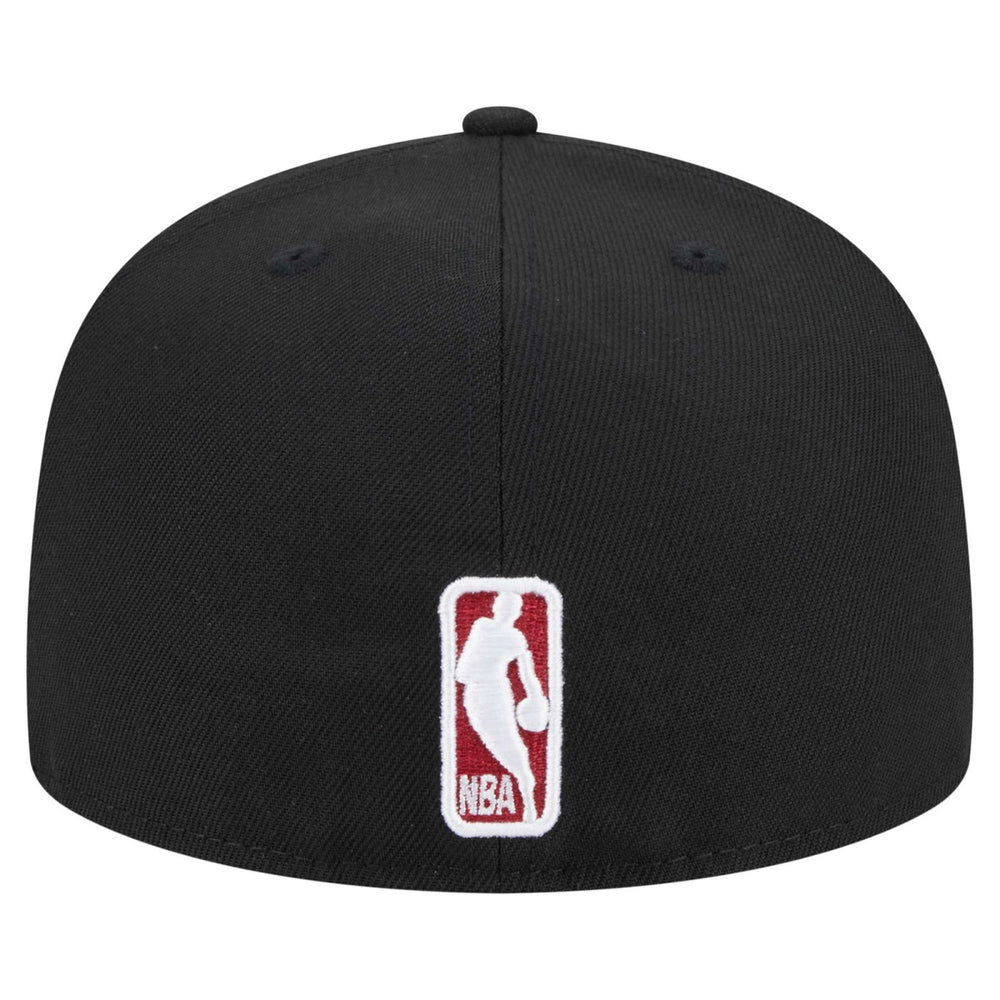 Miami Heat Sport Night Script Sided 59FIFTY Fitted Hat Black - New Era