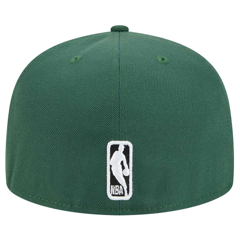 Milwaukee Bucks Sport Night Script Sided 59FIFTY Fitted Hat Hunter Green - New Era