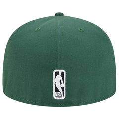 Milwaukee Bucks Sport Night Script Sided 59FIFTY Fitted Hat Hunter Green - New Era