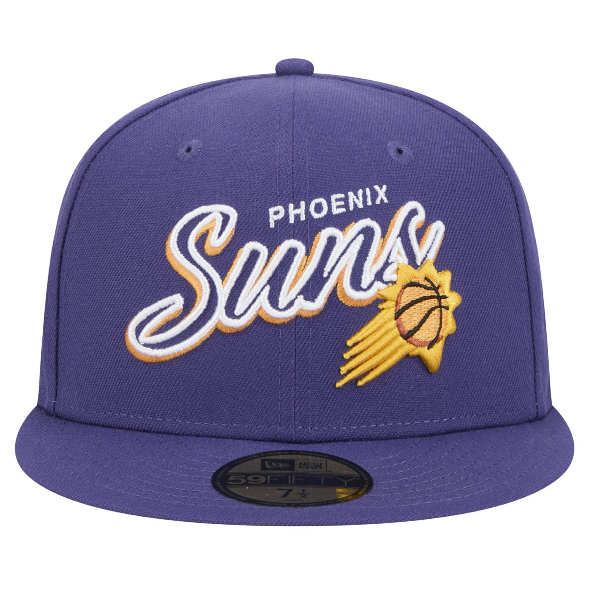 Phoenix Suns Sport Night Script Sided 59FIFTY Fitted Hat Purple - New Era