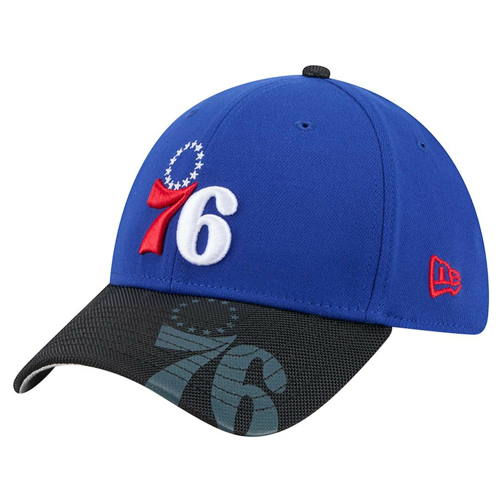 Philadelphia 76ers Sport Night Visor Hit 39THIRTY Flex Hat Royal/Black - New Era