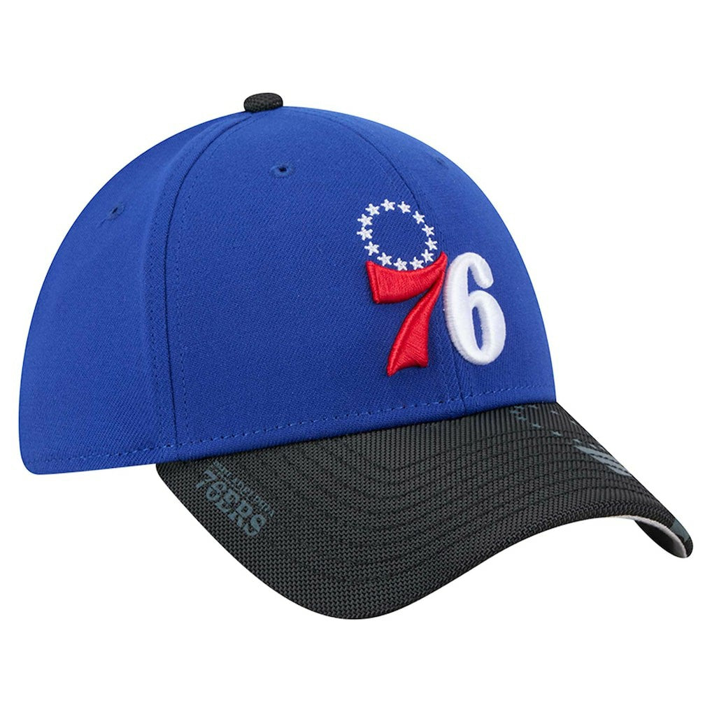 Philadelphia 76ers Sport Night Visor Hit 39THIRTY Flex Hat Royal/Black - New Era