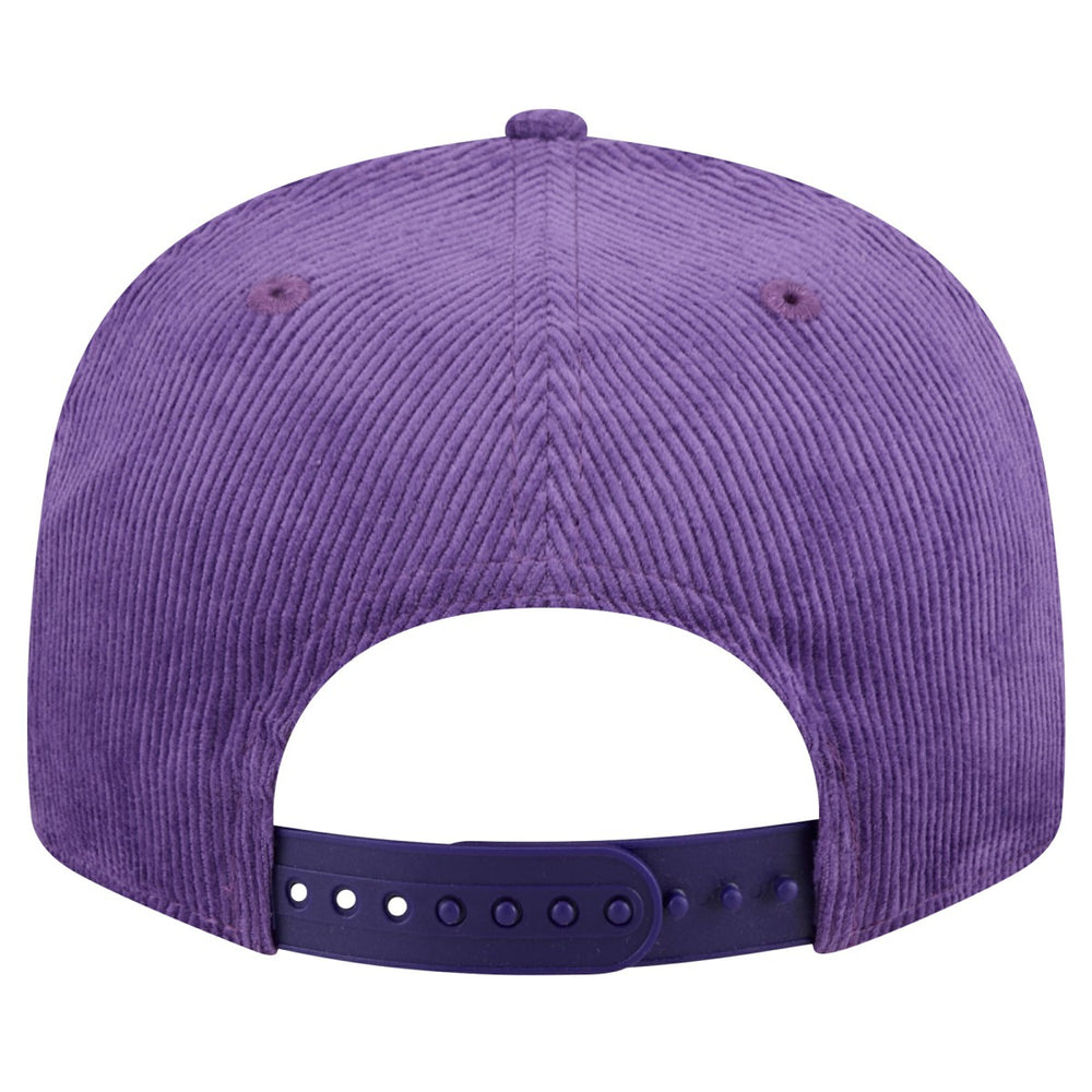 Los Angeles Lakers Throwback Display Corduroy 9FIFTY Snapback Hat Purple - New Era