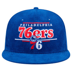 Philadelphia 76ers Throwback Display Corduroy 9FIFTY Snapback Hat Royal - New Era