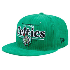 Boston Celtics Throwback Display Corduroy 9FIFTY Snapback Hat Kelly Green - New Era