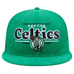 Boston Celtics Throwback Display Corduroy 9FIFTY Snapback Hat Kelly Green - New Era