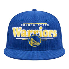 Golden State Warriors Throwback Display Corduroy 9FIFTY Snapback Hat Royal - New Era