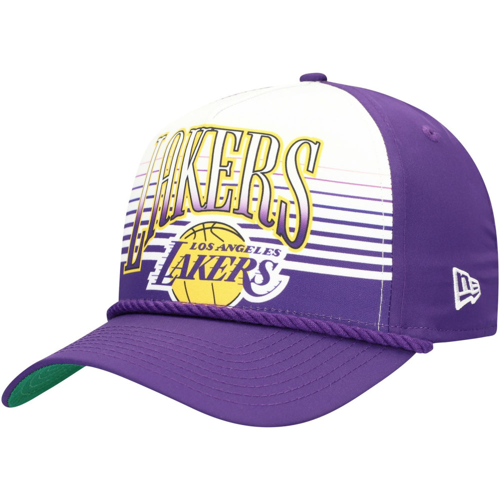 Los Angeles Lakers Purple Throwback Gradient A-Frame 9FORTY Adjustable Hat - New Era