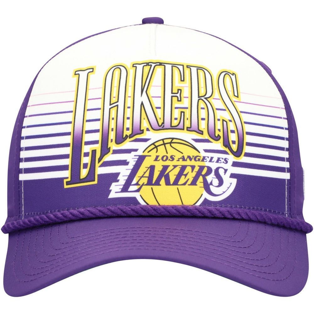 Los Angeles Lakers Purple Throwback Gradient A-Frame 9FORTY Adjustable Hat - New Era