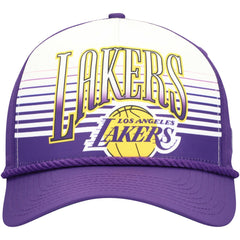 Los Angeles Lakers Purple Throwback Gradient A-Frame 9FORTY Adjustable Hat - New Era