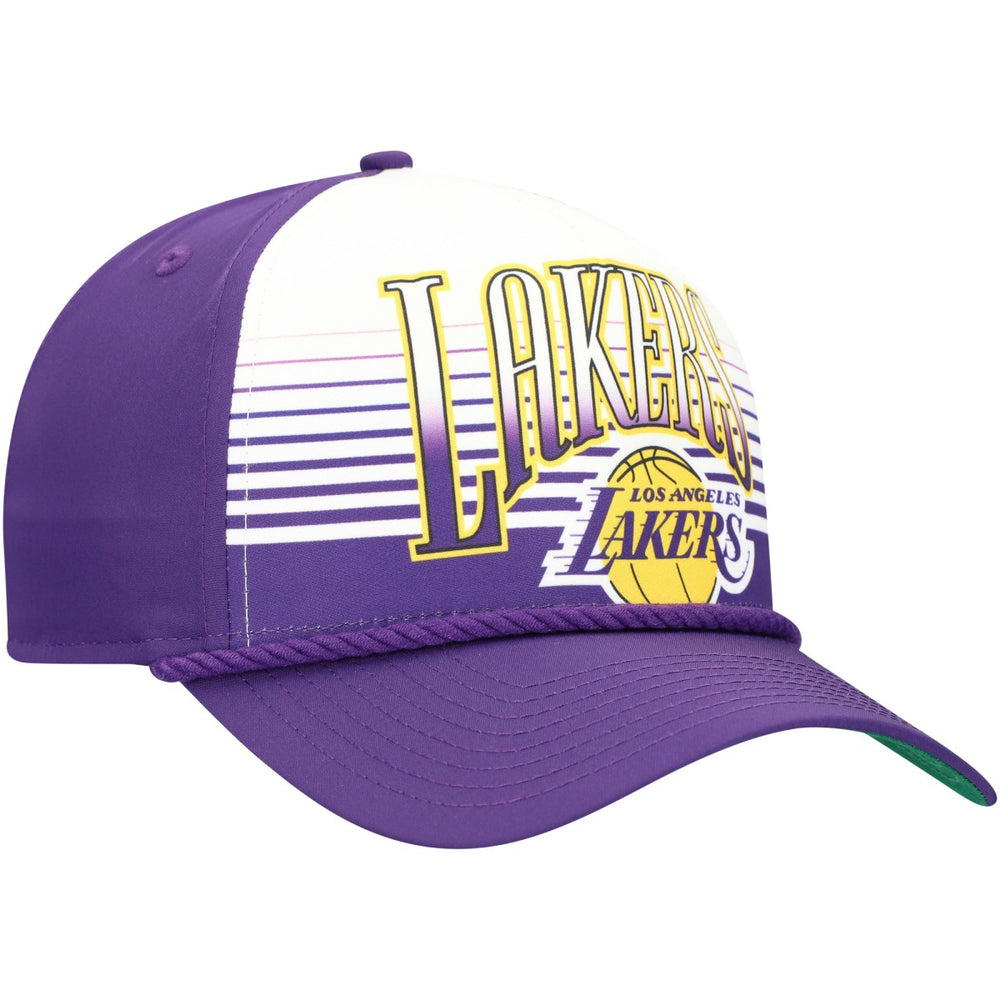 Los Angeles Lakers Purple Throwback Gradient A-Frame 9FORTY Adjustable Hat - New Era