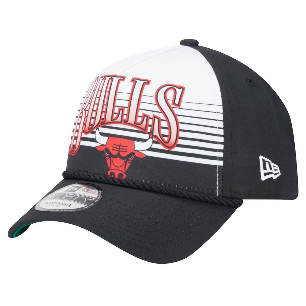 Chicago Bulls Black Throwback Gradient A-Frame 9FORTY Adjustable Hat - New Era