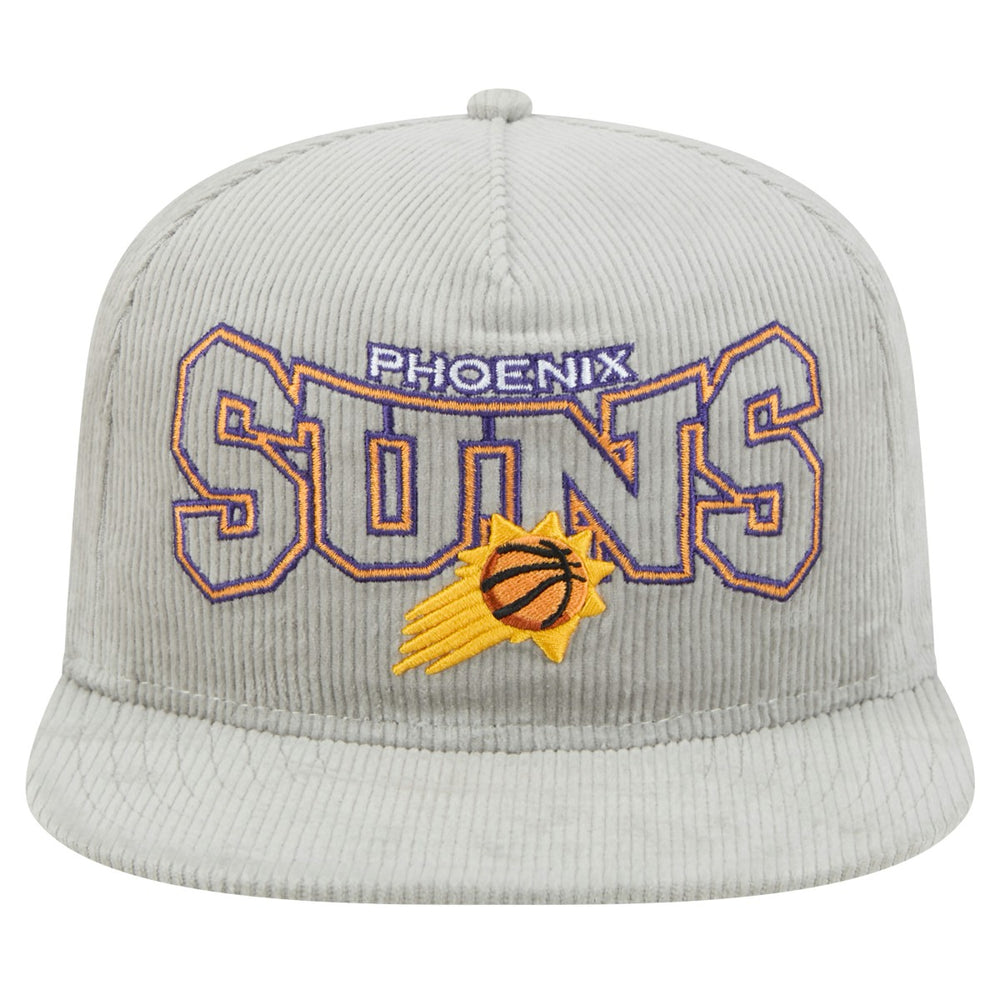 Phoenix Suns Throwback Corduroy Golfer Snapback Hat Gray - New Era