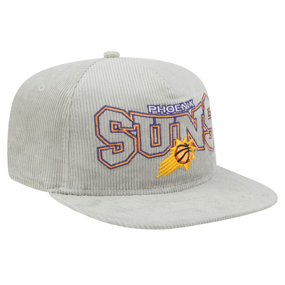 Phoenix Suns Throwback Corduroy Golfer Snapback Hat Gray - New Era