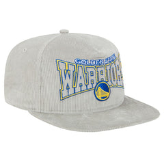 Golden State Warriors Throwback Corduroy Golfer Snapback Hat Gray - New Era