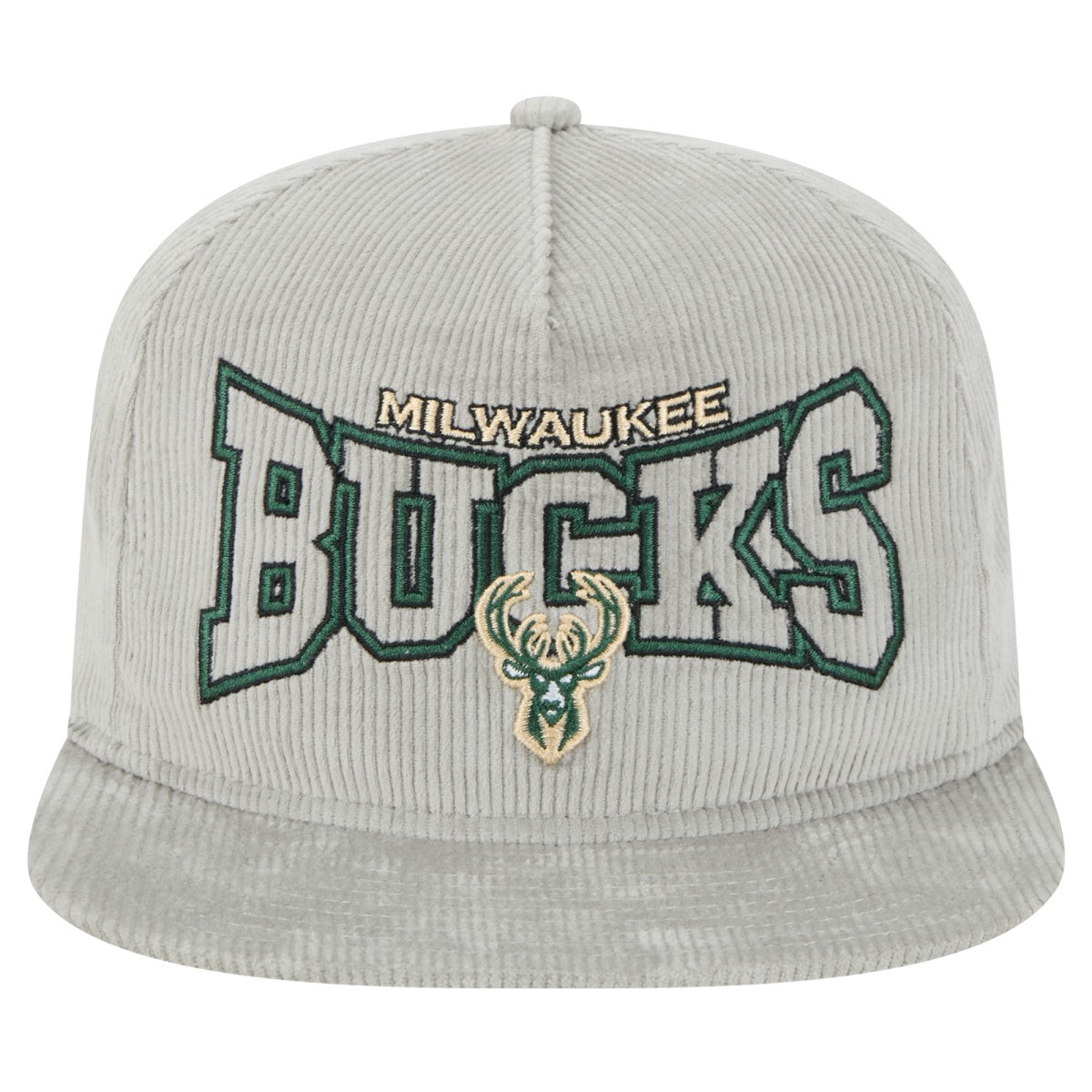 Milwaukee Bucks Throwback Corduroy Golfer Snapback Hat Gray - New Era outlet