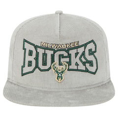 Milwaukee Bucks Throwback Corduroy Golfer Snapback Hat Gray - New Era outlet