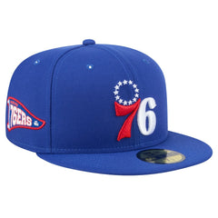 Philadelphia 76ers Throwback Pennant 59FIFTY Fitted Hat Royal - New Era