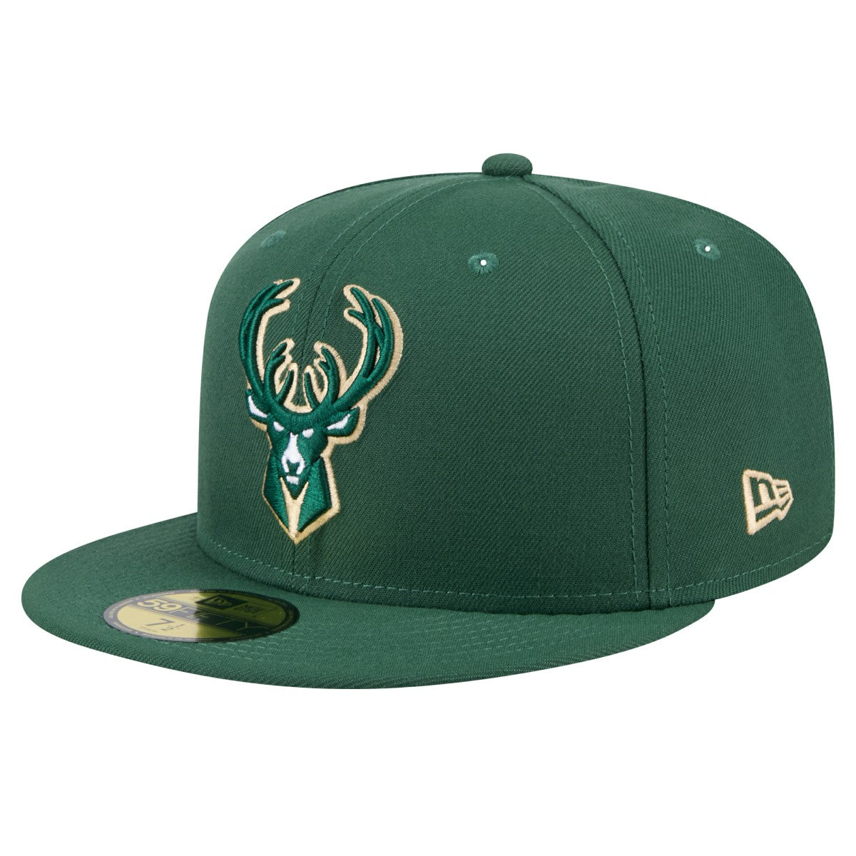 Milwaukee Bucks Throwback Pennant 59FIFTY Fitted Hat Hunter Green - New Era