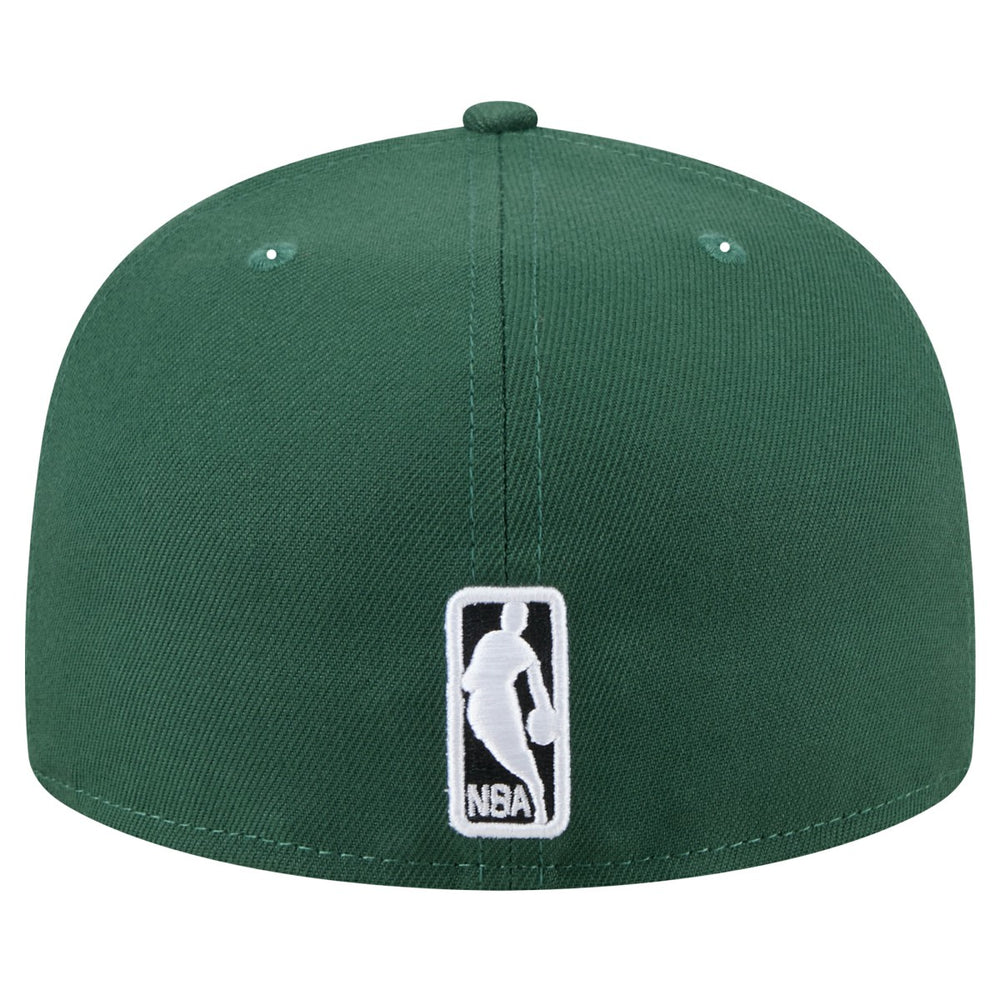 Milwaukee Bucks Throwback Pennant 59FIFTY Fitted Hat Hunter Green - New Era