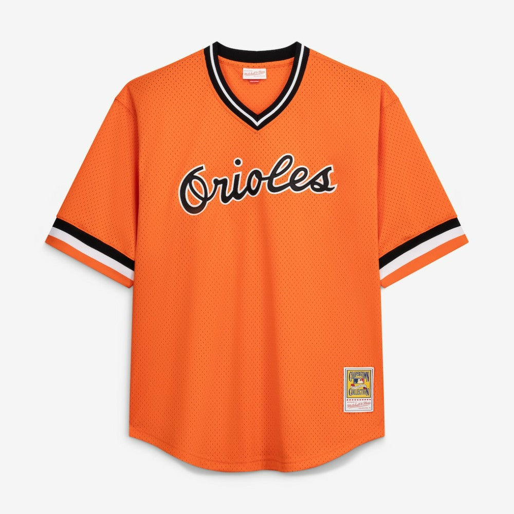 Cal Ripken Jr. Baltimore Orioles Profile Big & Tall Cooperstown Collection Mesh Batting Practice Jersey - Orange Jerseys