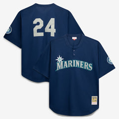Seattle Mariners Mitchell & Ness Big & Tall Cooperstown Collection Mesh Batting Practice Jersey - Navy Jerseys