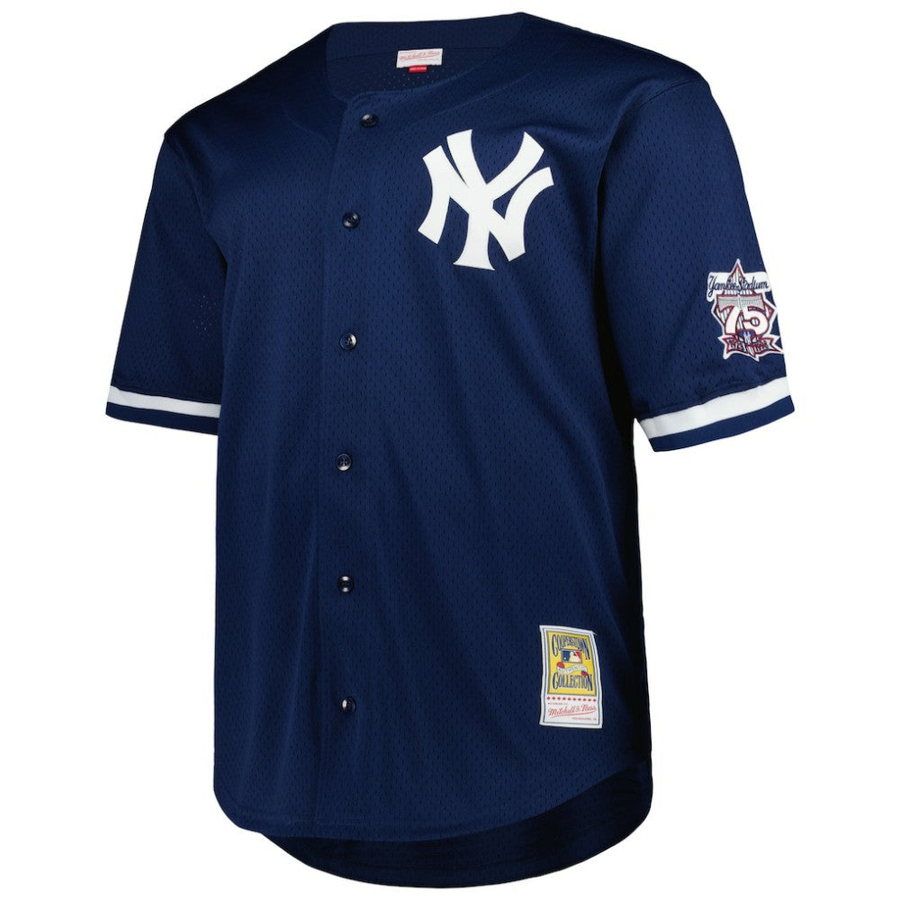 Derek Jeter New York Yankees Mitchell & Ness Big & Tall Cooperstown Mesh Batting Practice Jersey - Navy Jerseys