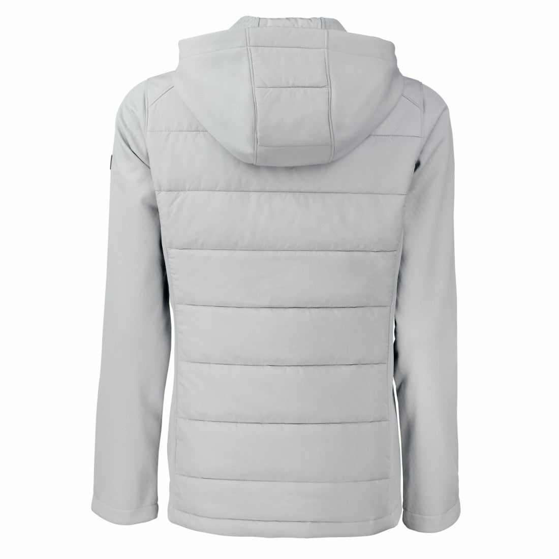 Detroit Lions Cutter & Buck Women's Evoke PrimaLoft Hybrid Eco Softshell Recycled Full-Zip Hooded Jacket - Gray Jackets