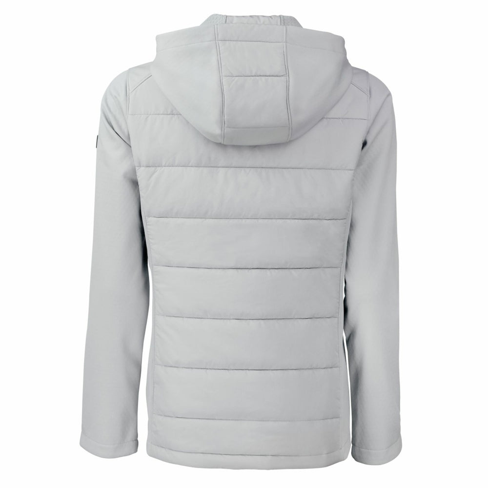 Detroit Lions Cutter & Buck Women's Evoke PrimaLoft Hybrid Eco Softshell Recycled Full-Zip Hooded Jacket - Gray Jackets
