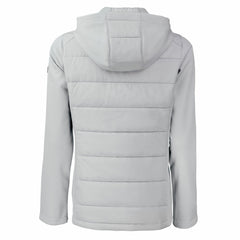Detroit Lions Cutter & Buck Women's Evoke PrimaLoft Hybrid Eco Softshell Recycled Full-Zip Hooded Jacket - Gray Jackets