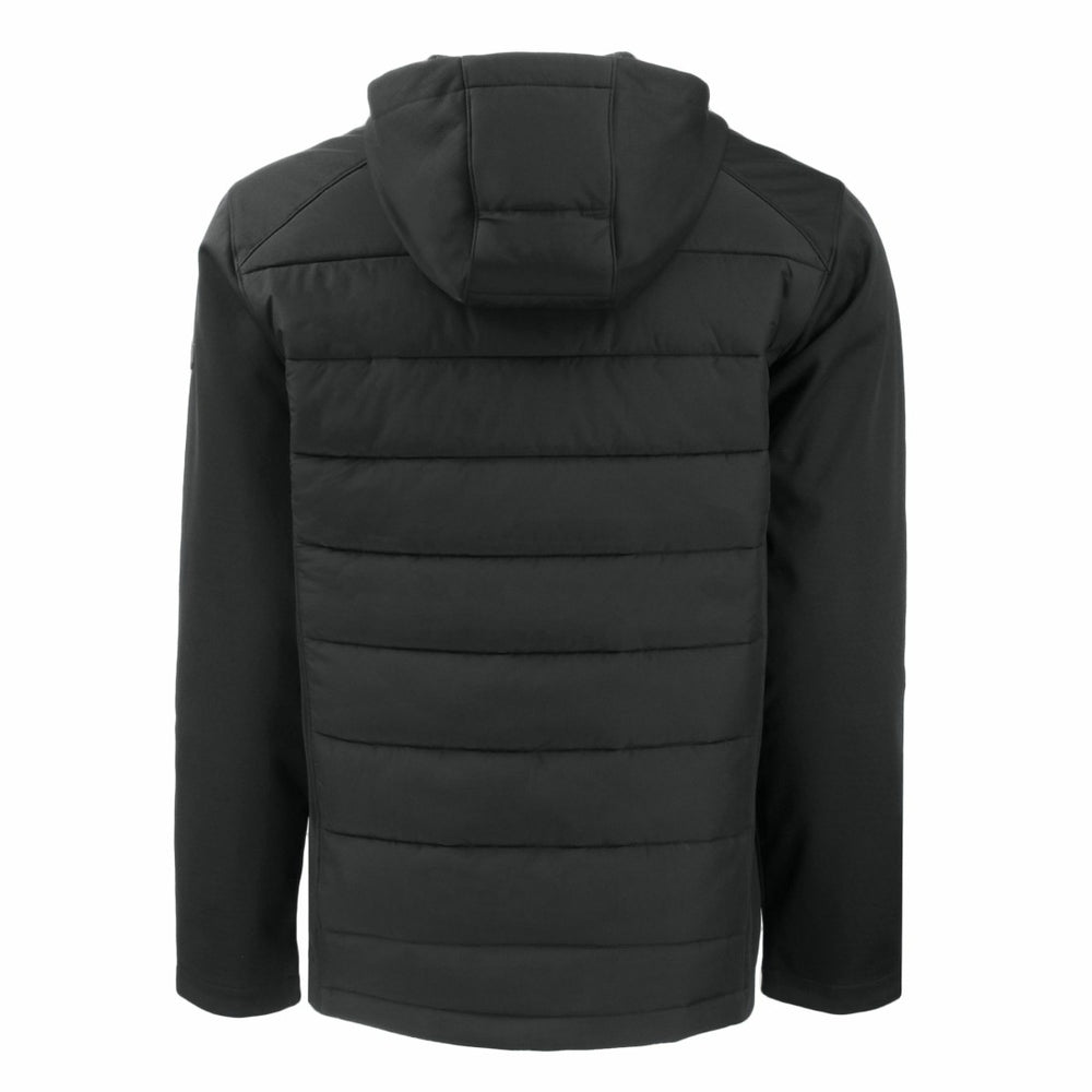 Green Bay Packers Cutter & Buck Evoke PrimaLoft Hybrid Eco Softshell Recycled Full-Zip Hooded Jacket - Black Jackets