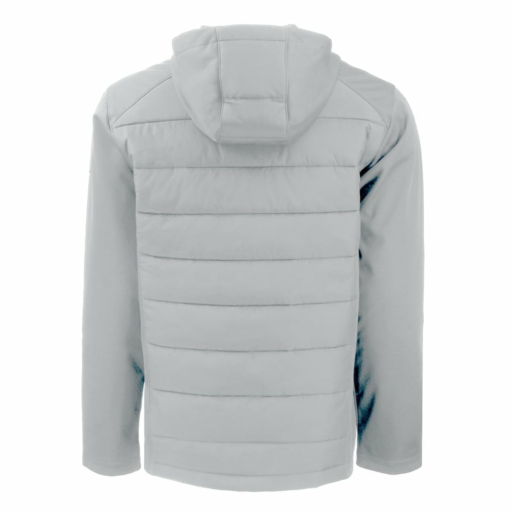 Carolina Panthers Cutter & Buck Evoke PrimaLoft Hybrid Eco Softshell Recycled Full-Zip Hooded Jacket - Gray Jackets