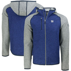 New York Giants Cutter & Buck Mainsail Full-Zip Hooded Jacket - Heather Royal Jackets