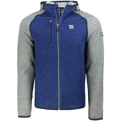 New York Giants Cutter & Buck Mainsail Full-Zip Hooded Jacket - Heather Royal Jackets