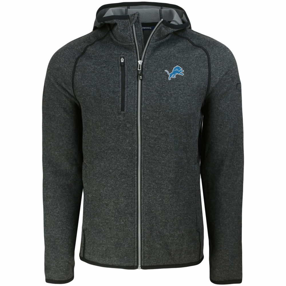 Detroit Lions Cutter & Buck Mainsail Full-Zip Hooded Jacket - Heather Charcoal Jackets