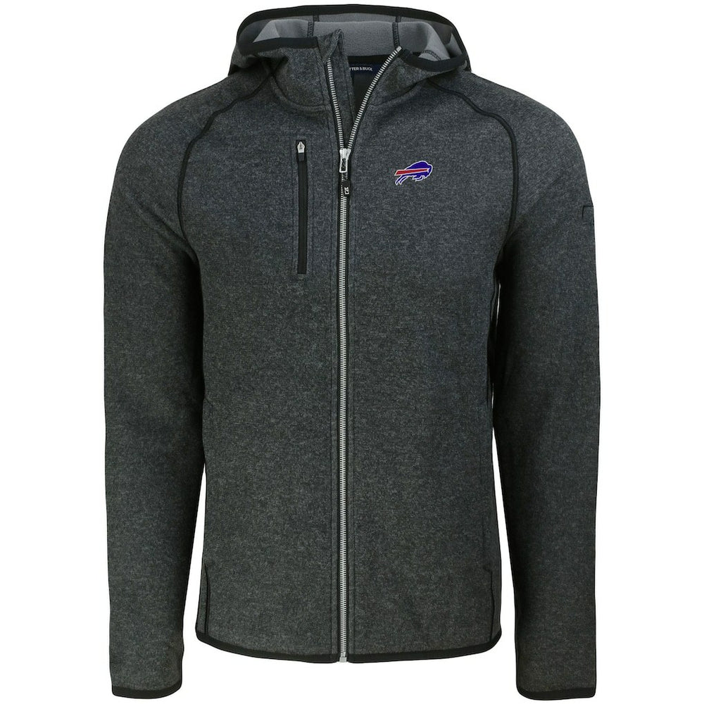 Buffalo Bills Cutter & Buck Mainsail Full-Zip Hooded Jacket - Heather Charcoal Jackets
