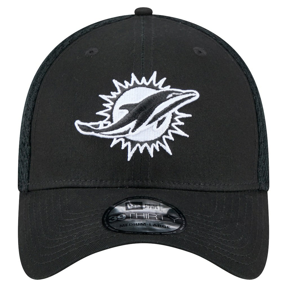 New Era Miami Dolphins Black Main Neo 39THIRTY Flex Hat