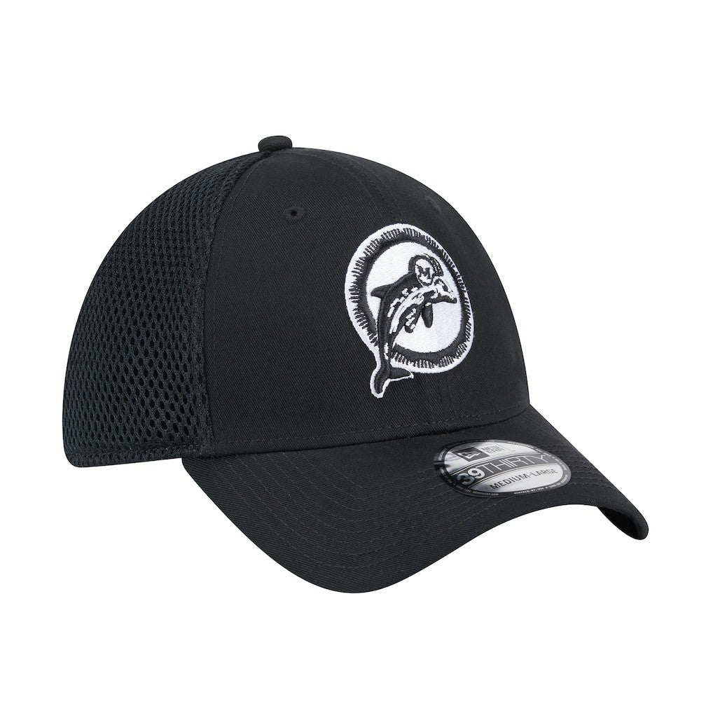 New Era Miami Dolphins Black Main Neo 39THIRTY Flex Hat
