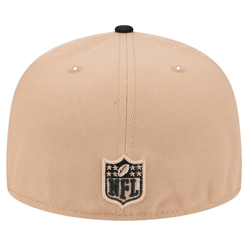 Baltimore Ravens New Era Logo Main 59FIFTY Fitted Hat - Tan Hats