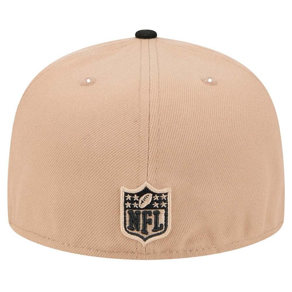 Baltimore Ravens New Era Logo Main 59FIFTY Fitted Hat - Tan Hats