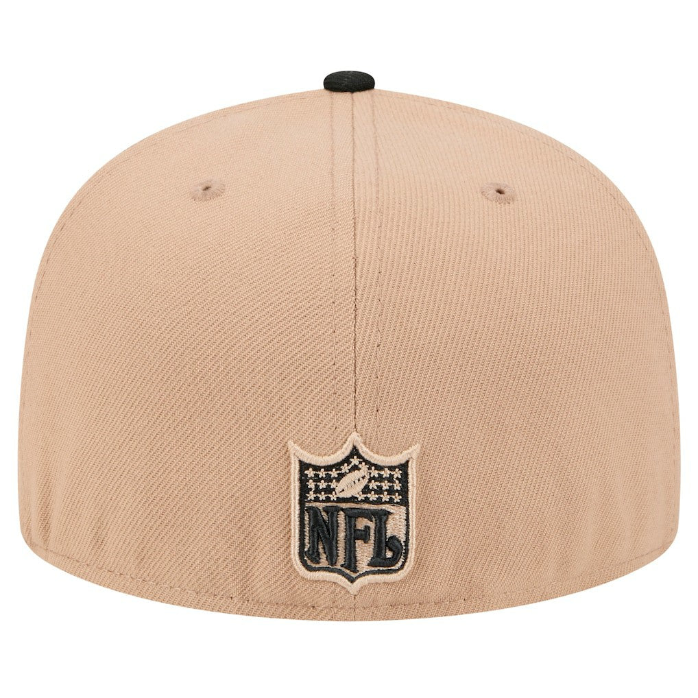 Atlanta Falcons New Era Throwback Logo Main 59FIFTY Fitted Hat - Tan Hats