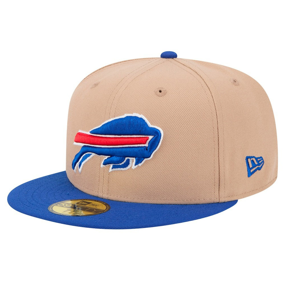 Buffalo Bills New Era Logo Main 59FIFTY Fitted Hat - Tan Hats