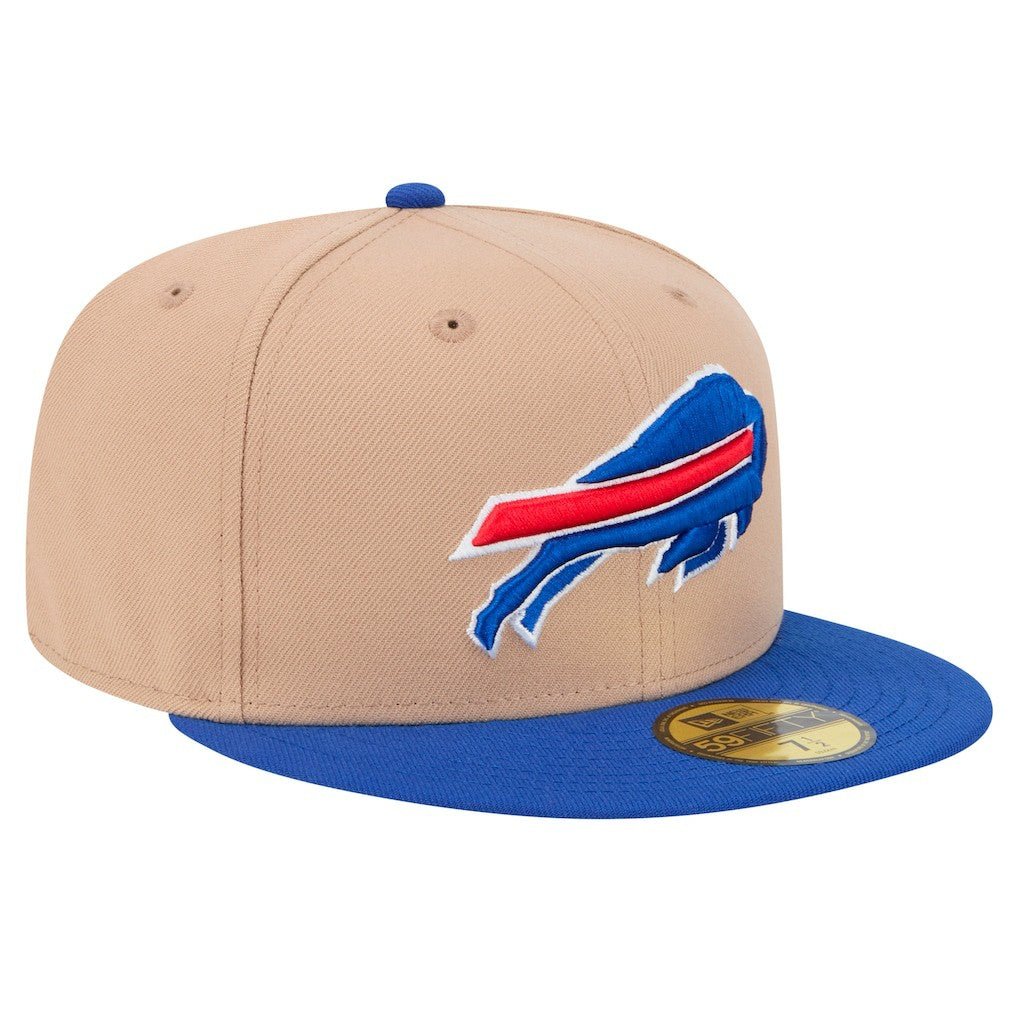 Buffalo Bills New Era Logo Main 59FIFTY Fitted Hat - Tan Hats