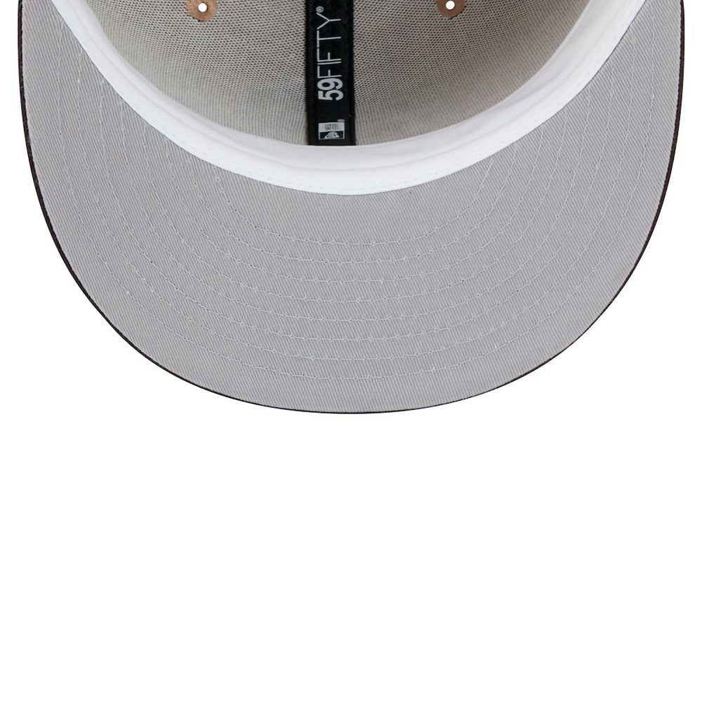 Cleveland Browns New Era Throwback Logo Main 59FIFTY Fitted Hat - Tan Hats
