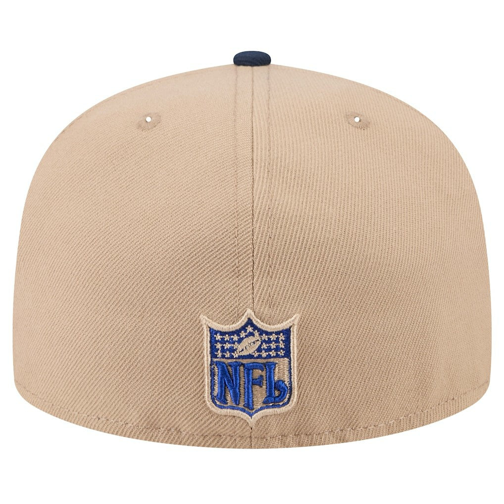 New York Giants New Era Wordmark Logo Main 59FIFTY Fitted Hat - Tan Hats