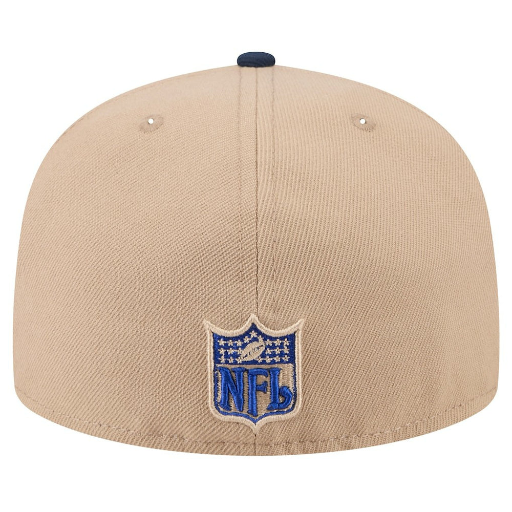 New York Giants New Era Wordmark Logo Main 59FIFTY Fitted Hat - Tan Hats